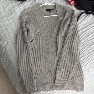 Derek Heart Light Gray Knit Cardigan